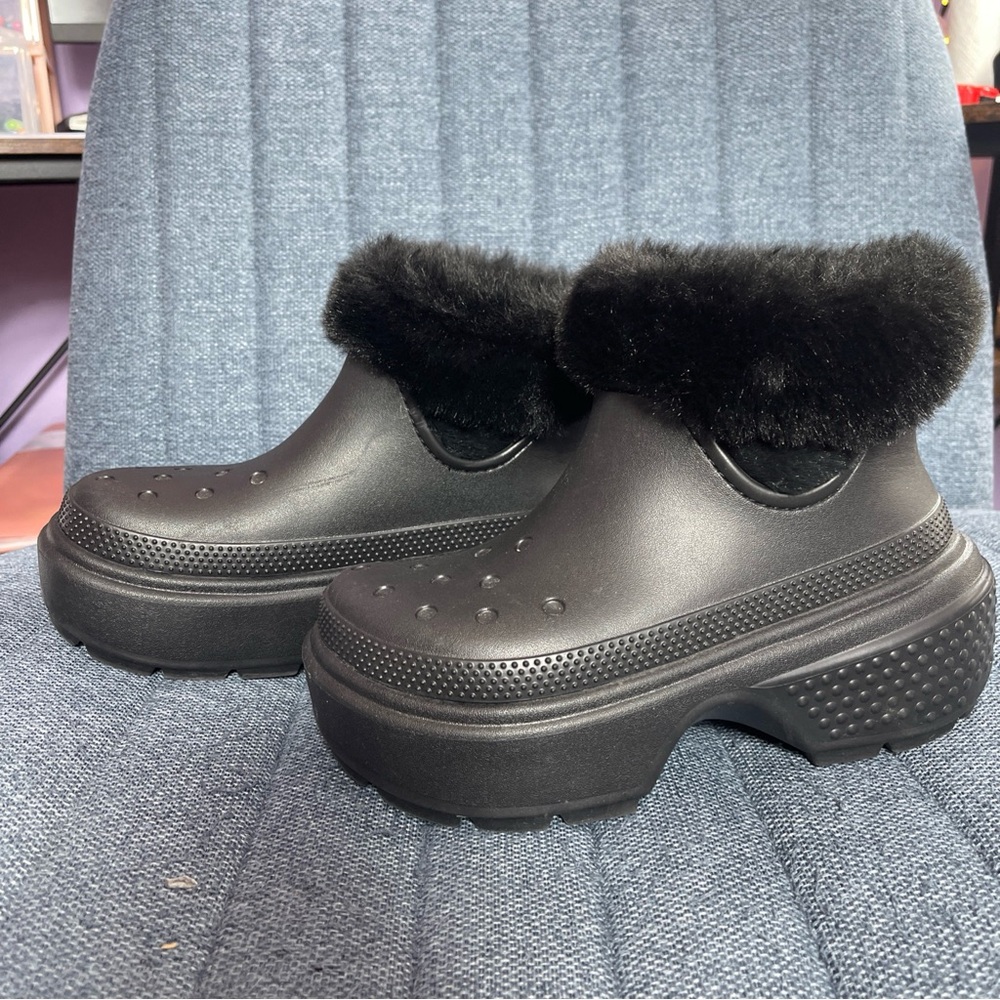 Women’s Crocs Stomp Winter Boots Black Size Women’s 7